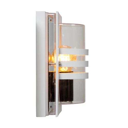 Lucide PRIVAS - Lámpara de pared Dentro/Fuera - 1xE27 - IP44 - Blanco - detalle 2